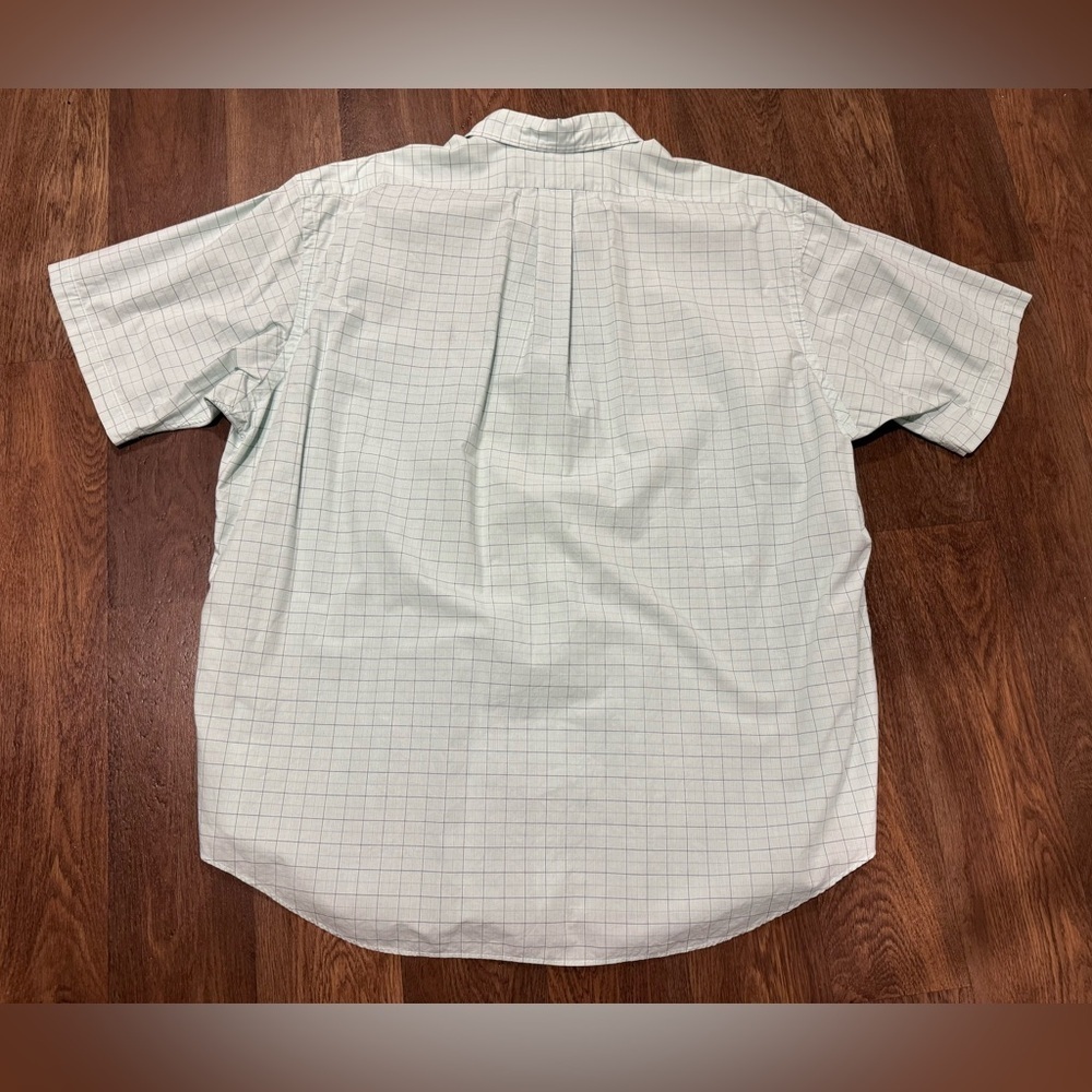Ralph Lauren Blake 100% Cotton Short Sleeve Shirt Light Green Plaid Size XXL - Picture 4 of 8